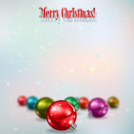 Abstract celebration background with Christmas decorations on blueのイラスト素材