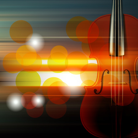 abstract music blur background with violinのイラスト素材