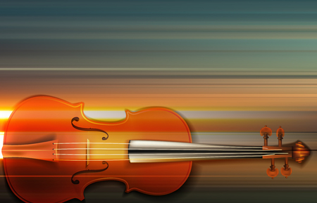 Abstract blur music background with violinのイラスト素材