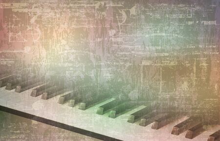 abstract gray grunge vintage sound background piano keysのイラスト素材