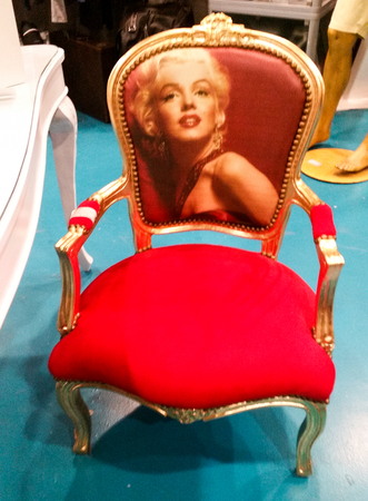 French style armchair with actressのeditorial素材