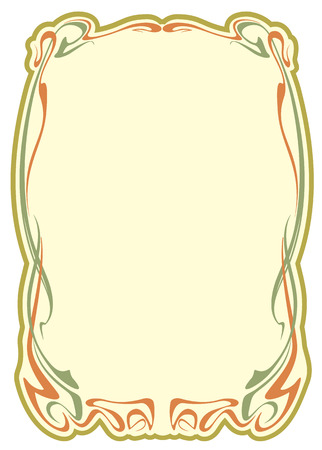 Art nouveau abstract framework from the bound lines. Vector isolate element for your design.のイラスト素材