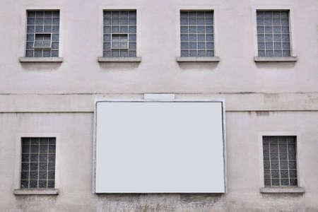 blank billboard on the wallの写真素材