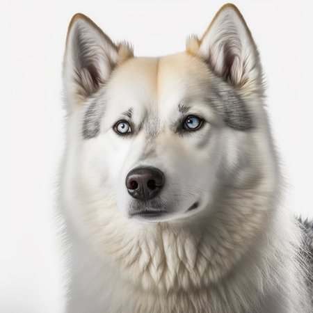 Dog looking at camera, Photo Studio, Generative AIの素材