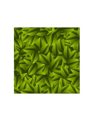 Green leaf Square continuous patternのイラスト素材