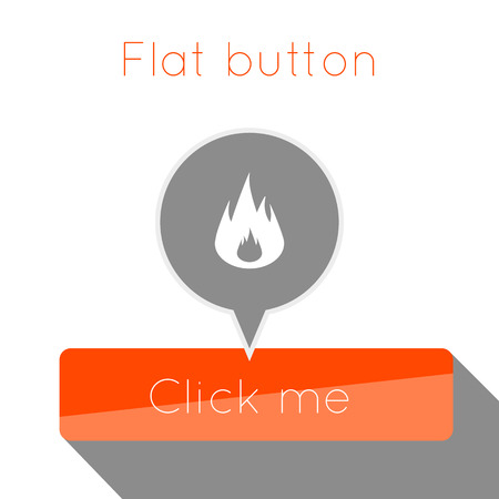 Business banner with symbol flame icon  Website element for smartphones, games, and tablets のイラスト素材