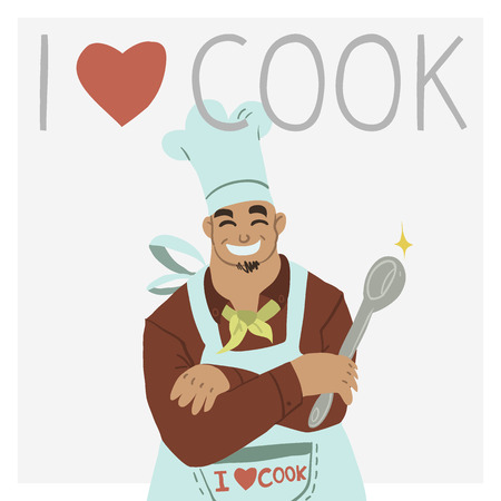 I love cook.のイラスト素材