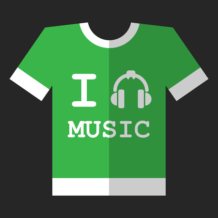 I love music icon.のイラスト素材
