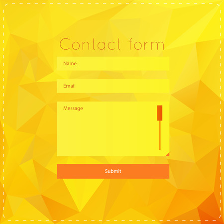 template with yellow polygonal backgroundのイラスト素材