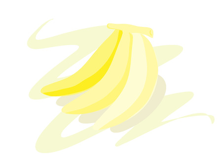Bananas, a hand drawn vector illustration of bananas, isolated on a simple background editable.のイラスト素材
