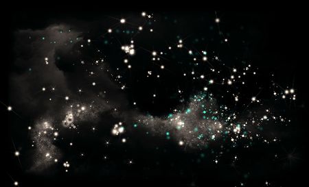 Dark nebula landscape from the space.の写真素材