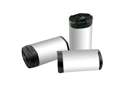 Garbage bags isolated on white background.の写真素材