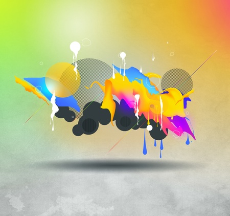 Abstract background design with colourful shapesの写真素材