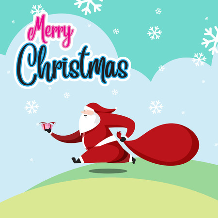 merry christmas santa claus cartoonのイラスト素材