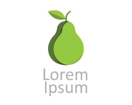Vector illustration of green pear icon,のイラスト素材