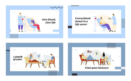 Blood Donation And Psychologist Appointment Website Landing Page