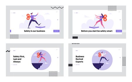 Office Employee Problem Ignorance Website Landing Page Set
