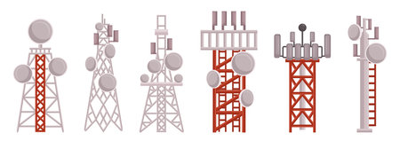 Radio Towers Enable Broadcasting Of Information And Entertainment To Wide Areas. Tall Structures...
