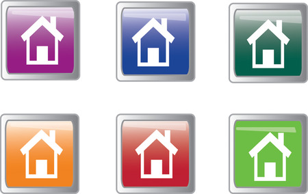 Colored  buttons for web or applications のイラスト素材