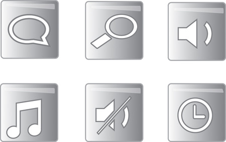 Abstract illustration of black web buttonsのイラスト素材