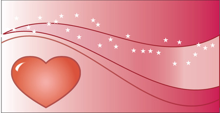 pink hearts - valentine card (background postcard)のイラスト素材