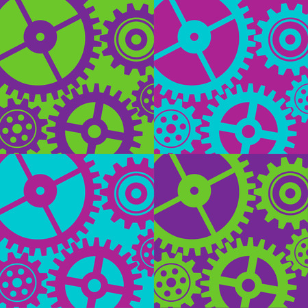 Colorful background with gears for design  Vector illustrationのイラスト素材
