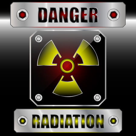 Set symdols radioactive danger. EPS 10. Vector illustrationのイラスト素材