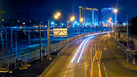 Long exposure on the highway low light