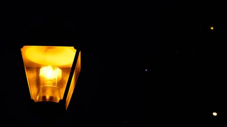 Street lantern in low light colorの写真素材