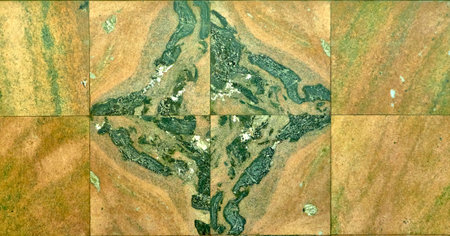 marble wall tectonics in moscow subway color