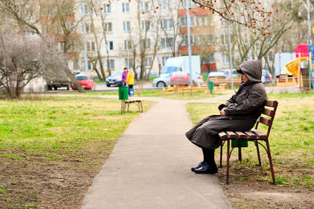 people in a Moscow on the street during the covid-19 quarantine 07.04.2020 colorのeditorial素材