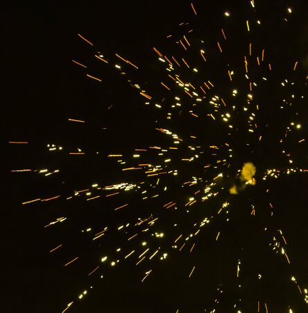 fireworks in the sky at night gengeral plan colorの写真素材