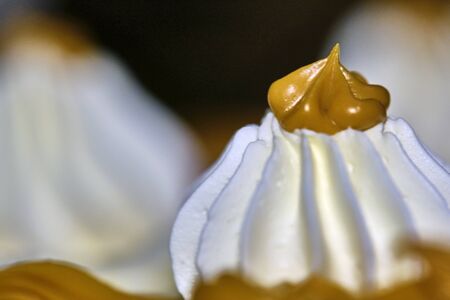 confectionery patterns made of cream blur background colorの写真素材