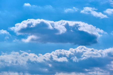 beautiful clouds in the blue sky