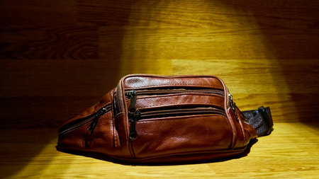 Men's accessories on the wooden tableの写真素材