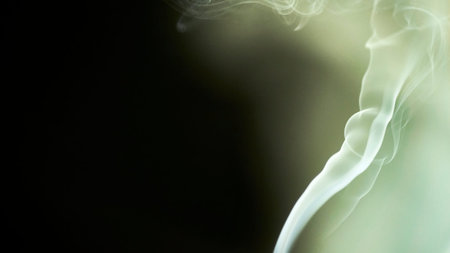 Smoke isolated on dark background