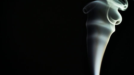 Smoke isolated on dark background