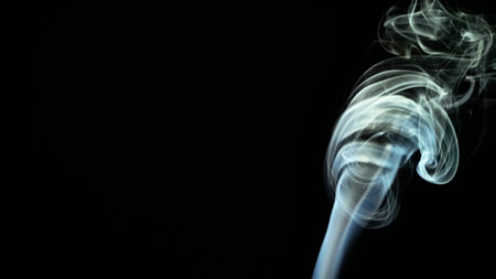 Smoke isolated on dark background