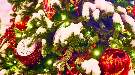 Christmas decorations on the Christmas tree