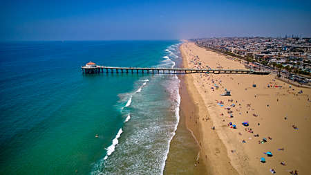 Top view of beautiful dreamy beachの写真素材