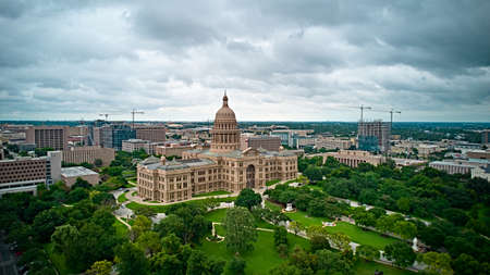 The Capitol in Texas photo from the droneの写真素材