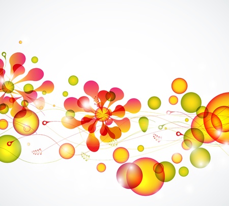 Abstract colorful bubbles floral vector background eps10のイラスト素材