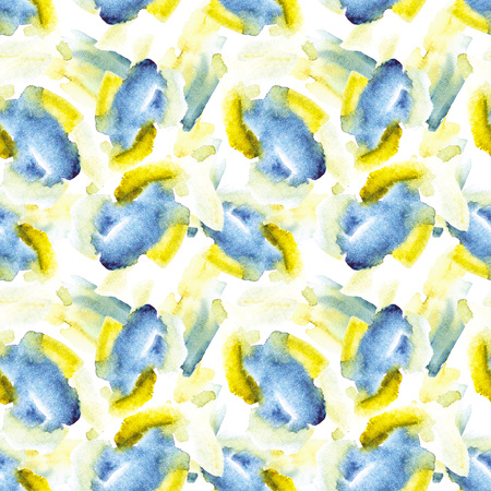 Abstract bright colorful  hand drawn watercolor seamless patternの写真素材