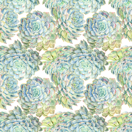 Watercolor floral hand drawn colorful bright seamless patternの写真素材