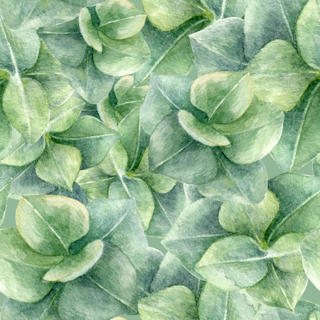 Watercolor floral hand drawn colorful bright seamless patternの写真素材