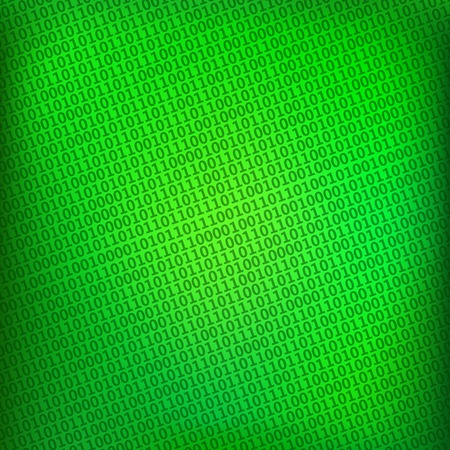 vector green background with digital binary matrixのイラスト素材