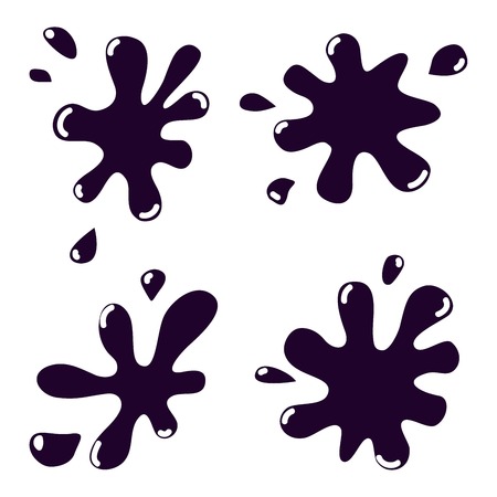 vector illustration blots and splashes for designのイラスト素材
