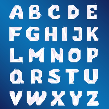 vector illustration of crystal alphabet for designのイラスト素材