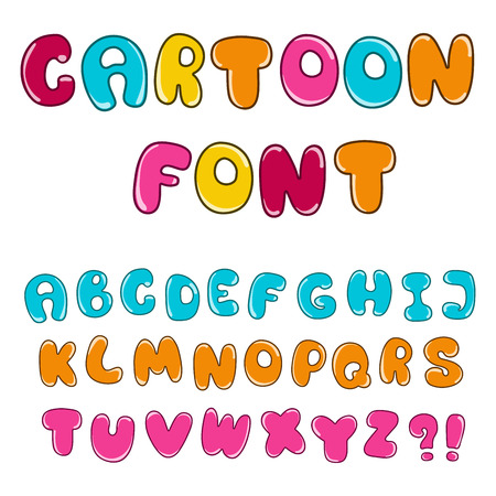 vector illustration of cartoon alphabet for designのイラスト素材