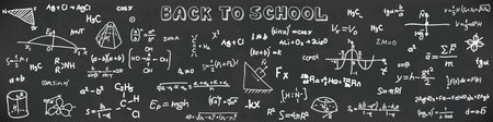 back to school - formulas on a blackboardのイラスト素材